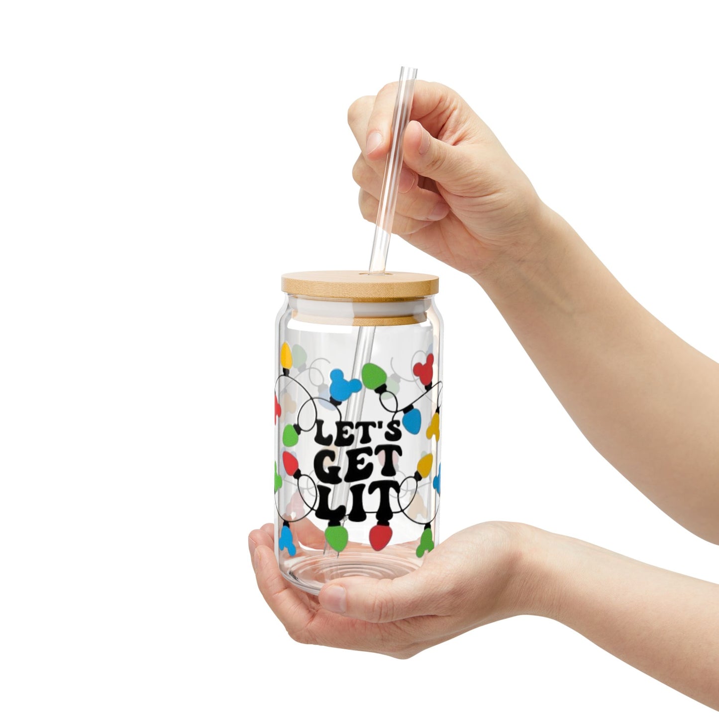 Christmas Light Glass Tumbler
