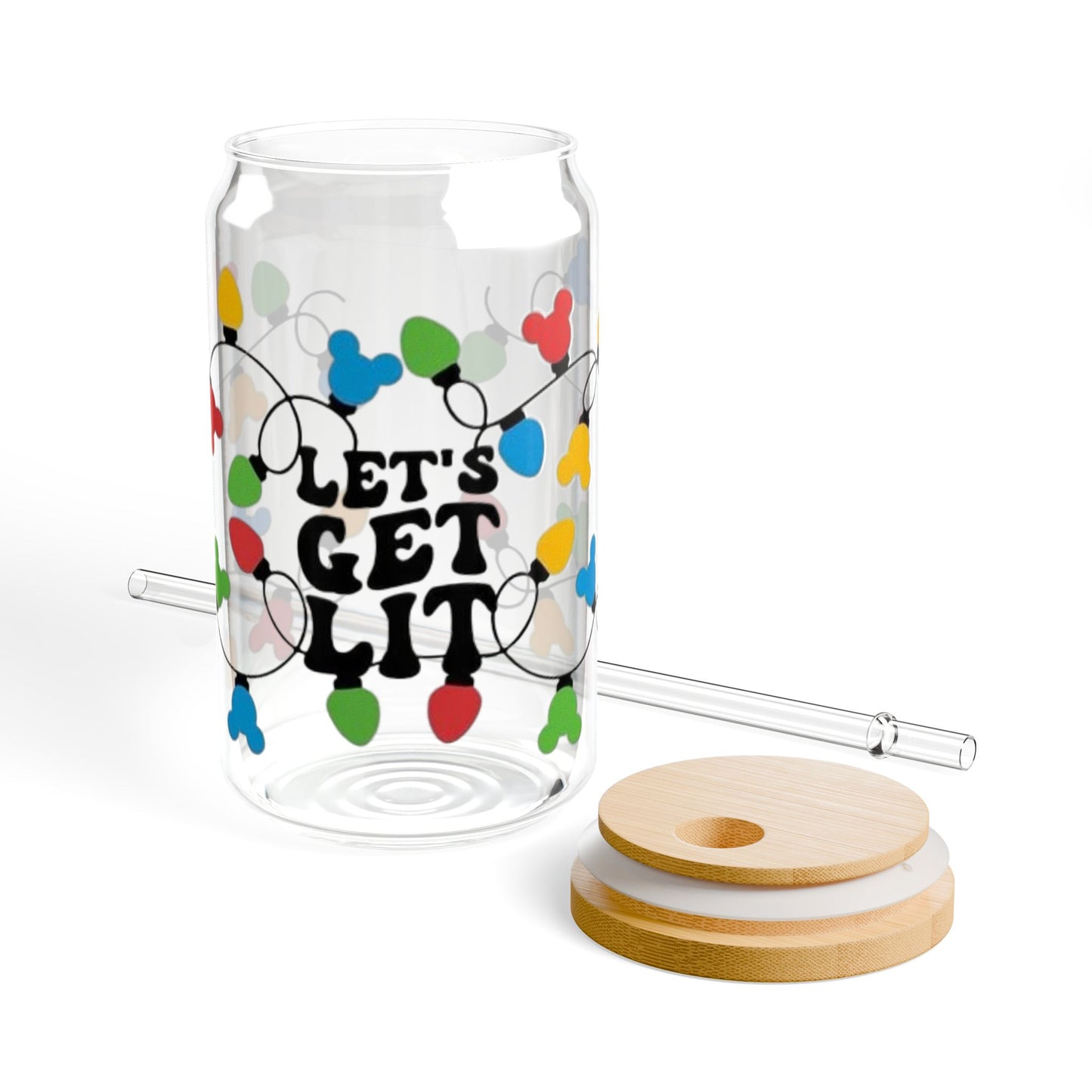 Christmas Light Glass Tumbler